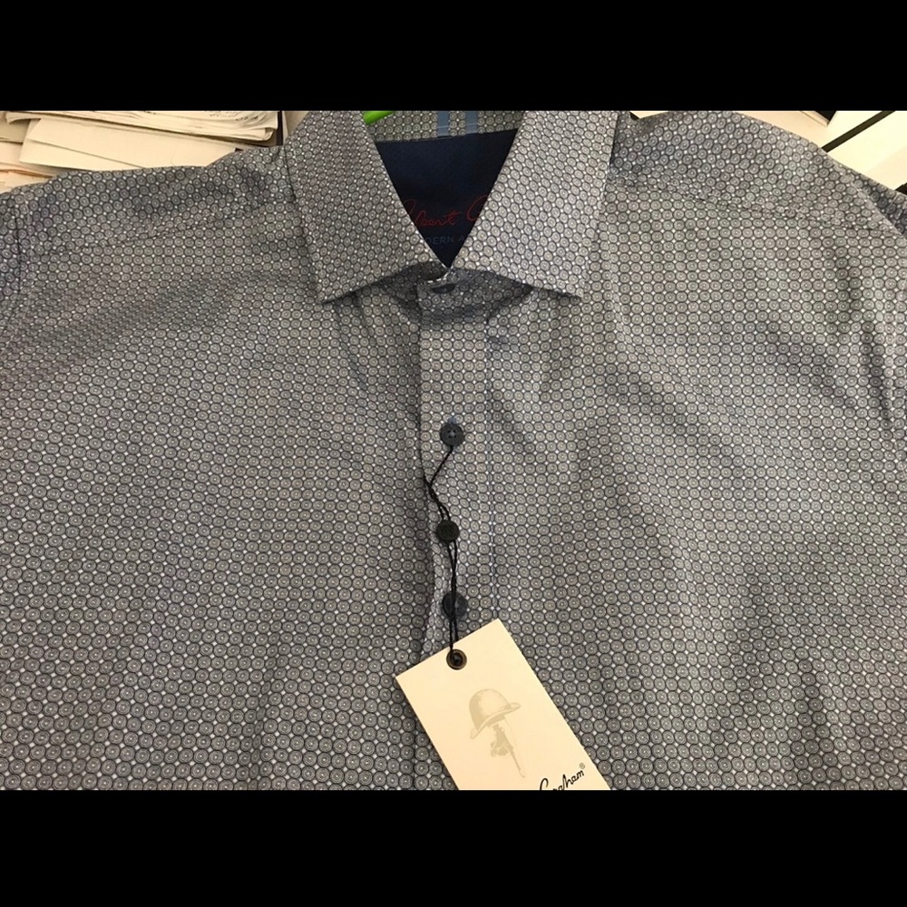 Robert Graham Man’s Cotton Shirt NWT Sz XL